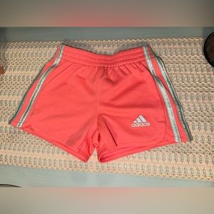 Adidas Peachy Pink & White Toddler Activewear Shorts